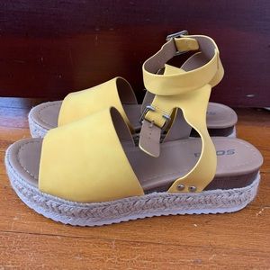 Sodas Open Toe Ankle Strap Espadrille Sandal